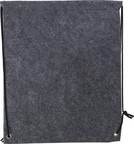 rPET-Filz-Rucksack mit Kordelzug Maya – Grau bedrucken, Art.-Nr. 003999999_970950