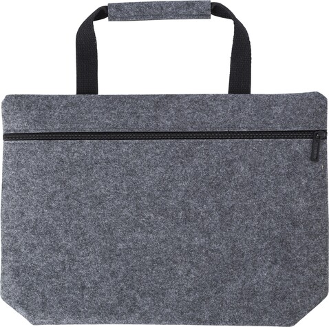 rPET-Filz-Dokumententasche Scarlett – Grau bedrucken, Art.-Nr. 003999999_970960