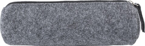 Federmäppchen Samantha | Recycelter Filz | Reißverschluss – Grau bedrucken, Art.-Nr. 003999999_970963