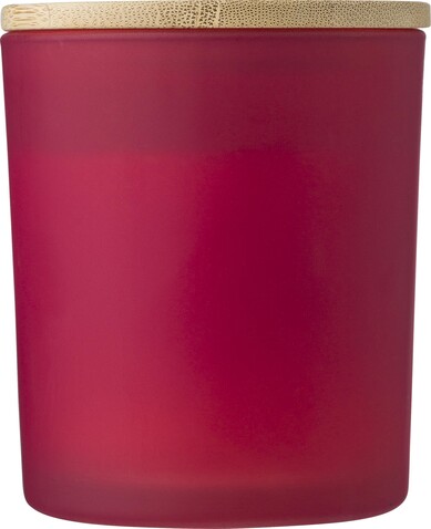 Kerze Josiah | Glas mit Bambusdeckel | Sojawachs | 280 g – Rot bedrucken, Art.-Nr. 008999999_971839 Kerze Josiah | Glas mit Bambusdeckel | Sojawachs | 280 g – Rot bedrucken, Art.-Nr. 008999999_971839