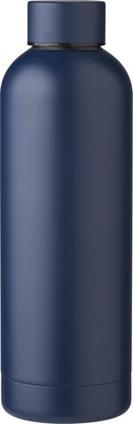 Flasche aus recyceltem Edelstahl (500 ml) Isaiah – marineblau bedrucken, Art.-Nr. 536999999_971864