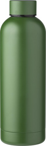 Flasche aus recyceltem Edelstahl (500 ml) Isaiah – waldgrün bedrucken, Art.-Nr. 374999999_971864
