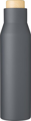 Doppelwandige Flasche aus Edelstahl Christian – Grau bedrucken, Art.-Nr. 003999999_971877