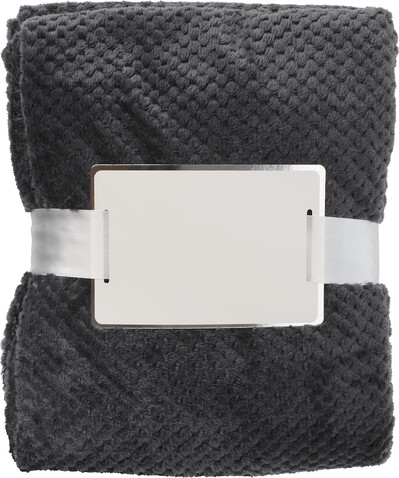Decke Nikolai | Flanell-Fleece 230 g/m² | Waffeldesign – Grau bedrucken, Art.-Nr. 003999999_976631