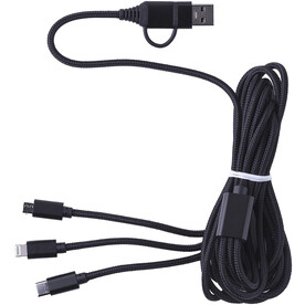 Nylon-Ladekabel Sable – Schwarz bedrucken, Art.-Nr. 001999999_979760 Nylon-Ladekabel Sable – Schwarz bedrucken, Art.-Nr. 001999999_979760