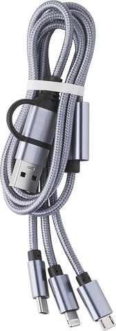 Nylon-Ladekabel Leif – Silber bedrucken, Art.-Nr. 032999999_979762
