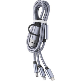 Nylon-Ladekabel Leif – Silber bedrucken, Art.-Nr. 032999999_979762 Nylon-Ladekabel Leif – Silber bedrucken, Art.-Nr. 032999999_979762
