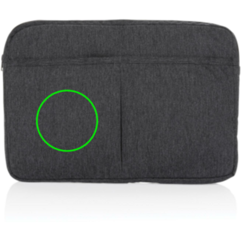 Laluka AWARE™ 15,6&quot; Laptoptasche aus recycelter Baumwolle anthrazit bedrucken, Art.-Nr. P788.149