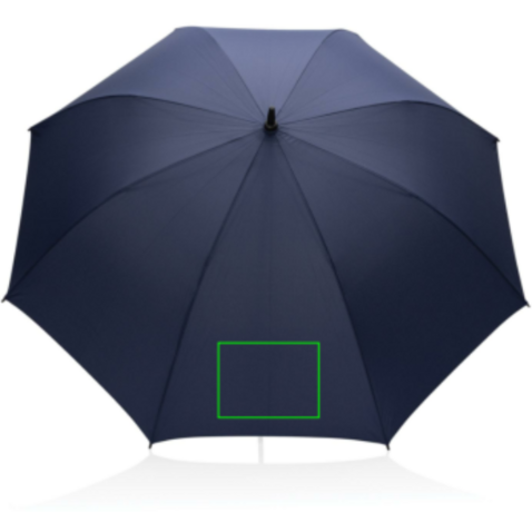 Tony Aware™ RPET 30&quot; Schirm mit auto. Öffnung &amp; Akaziengriff navy blau bedrucken, Art.-Nr. P850.7225