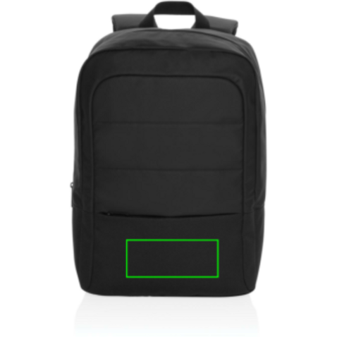 Armond AWARE™ RPET 15.6&quot; Basic Laptop-Rucksack schwarz bedrucken, Art.-Nr. P763.301