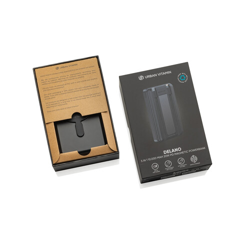 Urban Vitamin Delano 5-in-1 10.000mAh 20W PD magn. Powerbank schwarz bedrucken, Art.-Nr. P322.7201 Urban Vitamin Delano 5-in-1 10.000mAh 20W PD magn. Powerbank schwarz bedrucken, Art.-Nr. P322.7201