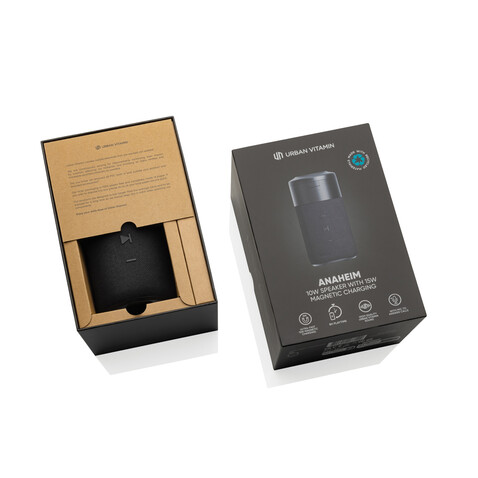 Urban Vitamin Anaheim RCS recycelter 10W Speaker,15W Charger schwarz bedrucken, Art.-Nr. P331.5801