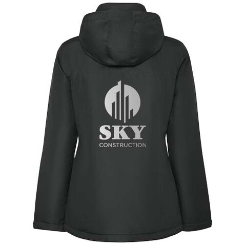 America wattierter Parka für Damen, Dark Lead bedrucken, Art.-Nr. R50734B2 America wattierter Parka für Damen, Dark Lead bedrucken, Art.-Nr. R50734B2