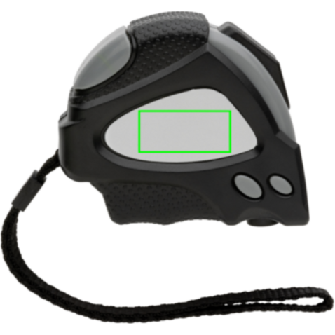 Auto-Stop-Maßband aus recyceltem Kunststoff, 3m/16mm schwarz bedrucken, Art.-Nr. P112.161