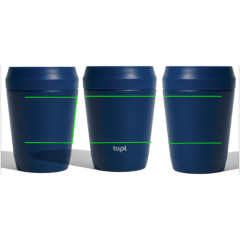 Topl-Trinkbecher aus rec. Stahl mit 360-Grad-Deckel 236ml navy blau bedrucken, Art.-Nr. RBTGS8NA