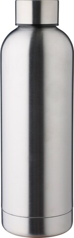 Flasche aus recyceltem Edelstahl (500 ml) Isaiah – Silber bedrucken, Art.-Nr. 032999999_971864