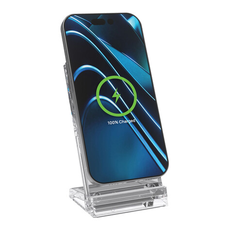 Magcharge 15W magnetischer Wireless-Charging-Stand transparent bedrucken, Art.-Nr. P309.0800