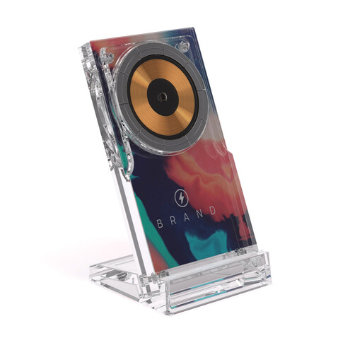 Magcharge 15W magnetischer Wireless-Charging-Stand transparent bedrucken, Art.-Nr. P309.0800