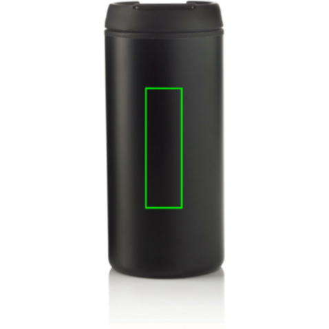 Metro Becher Becher aus RCS recyceltem Stainless-Steel schwarz bedrucken, Art.-Nr. P435.041