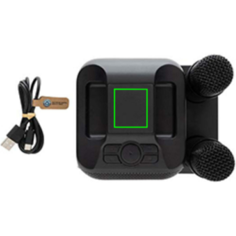 Singvibe Karaoke-Set mit Doppelmikrofon aus RCS rec. ABS schwarz bedrucken, Art.-Nr. P331.0601 Singvibe Karaoke-Set mit Doppelmikrofon aus RCS rec. ABS schwarz bedrucken, Art.-Nr. P331.0601