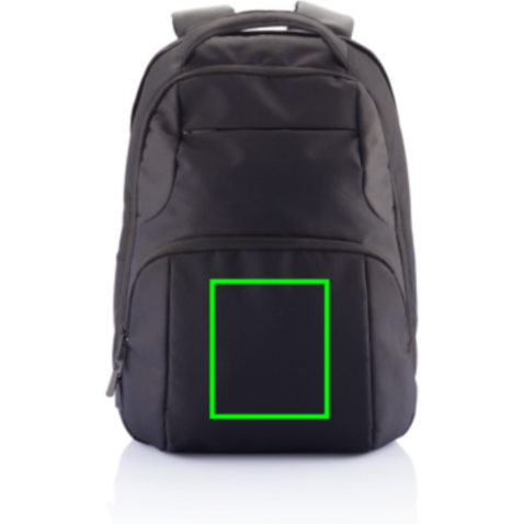 Impact AWARE™ Universal-Laptop-Rucksack schwarz bedrucken, Art.-Nr. P763.081