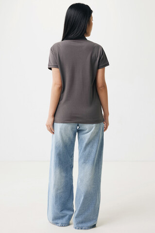 IQONIQ Yosemite Damen Piqué-Poloshirt aus rec. Baumwolle anthrazit bedrucken, Art.-Nr. T4200.019.XS