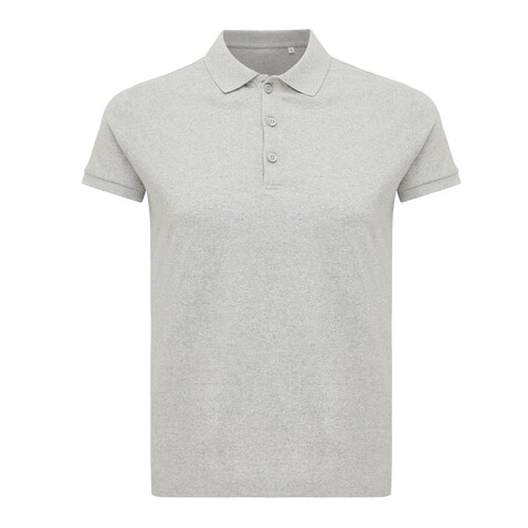 IQONIQ Yosemite Damen Piqué-Poloshirt aus rec. Baumwolle heather grey bedrucken, Art.-Nr. T4200.013.XXL