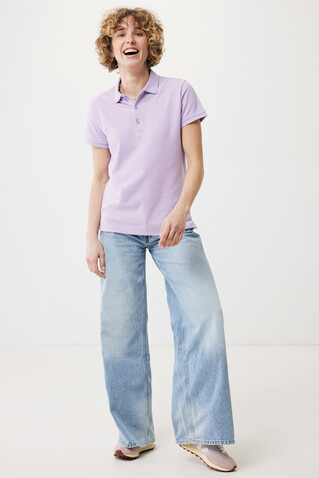 IQONIQ Yosemite Damen Piqué-Poloshirt aus rec. Baumwolle lavender bedrucken, Art.-Nr. T4200.011.M