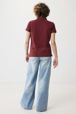 IQONIQ Yosemite Damen Piqué-Poloshirt aus rec. Baumwolle burgunderrot bedrucken, Art.-Nr. T4200.007.XS