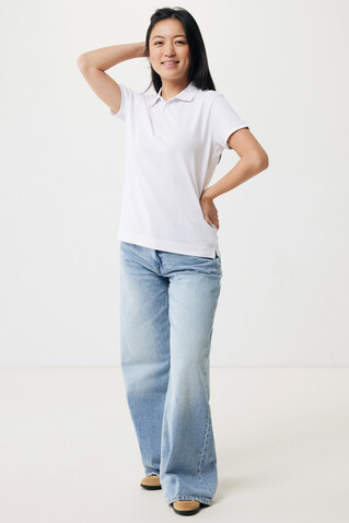 IQONIQ Yosemite Damen Piqué-Poloshirt aus rec. Baumwolle recycled white bedrucken, Art.-Nr. T4200.004.XXS