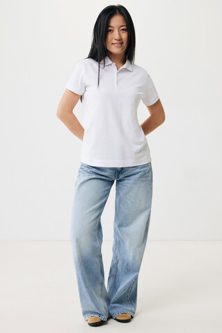 IQONIQ Yosemite Damen Piqué-Poloshirt aus rec. Baumwolle recycled white bedrucken, Art.-Nr. T4200.004.XXS