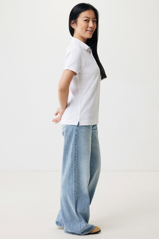 IQONIQ Yosemite Damen Piqué-Poloshirt aus rec. Baumwolle recycled white bedrucken, Art.-Nr. T4200.004.XXS