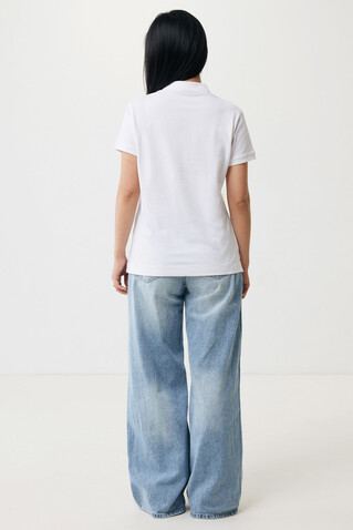 IQONIQ Yosemite Damen Piqué-Poloshirt aus rec. Baumwolle recycled white bedrucken, Art.-Nr. T4200.004.XXS