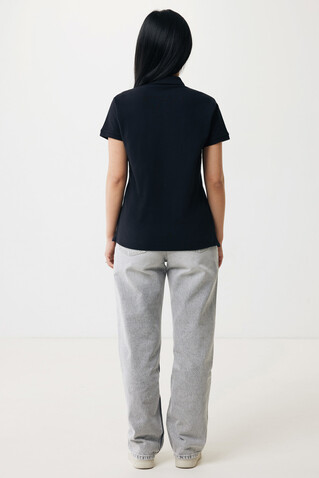 IQONIQ Yosemite Damen Piqué-Poloshirt aus rec. Baumwolle schwarz bedrucken, Art.-Nr. T4200.001.XS