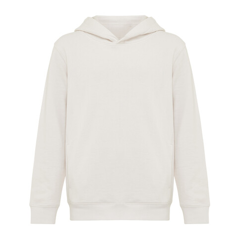 IQONIQ Yengo KidsHoodie mit Seitentaschen aus rec. Baumwolle ivory white bedrucken, Art.-Nr. T6404.040.910