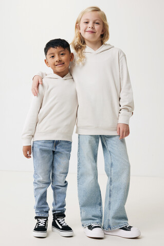 IQONIQ Yengo KidsHoodie mit Seitentaschen aus rec. Baumwolle ivory white bedrucken, Art.-Nr. T6404.040.910