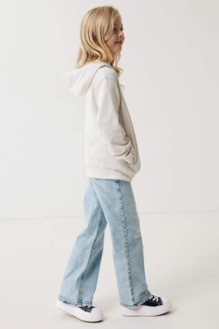 IQONIQ Yengo KidsHoodie mit Seitentaschen aus rec. Baumwolle ivory white bedrucken, Art.-Nr. T6404.040.910