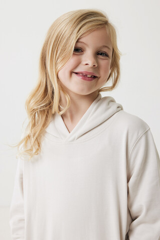 IQONIQ Yengo KidsHoodie mit Seitentaschen aus rec. Baumwolle ivory white bedrucken, Art.-Nr. T6404.040.910