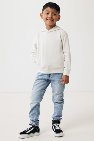 IQONIQ Yengo KidsHoodie mit Seitentaschen aus rec. Baumwolle ivory white bedrucken, Art.-Nr. T6404.040.910