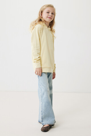 IQONIQ Yengo KidsHoodie mit Seitentaschen aus rec. Baumwolle cream yellow bedrucken, Art.-Nr. T6404.036.910
