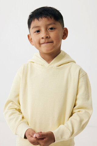 IQONIQ Yengo KidsHoodie mit Seitentaschen aus rec. Baumwolle cream yellow bedrucken, Art.-Nr. T6404.036.910