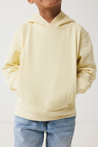 IQONIQ Yengo KidsHoodie mit Seitentaschen aus rec. Baumwolle cream yellow bedrucken, Art.-Nr. T6404.036.910