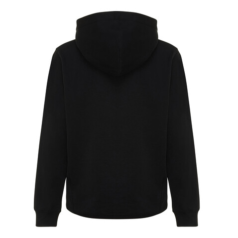 IQONIQ Yengo KidsHoodie mit Seitentaschen aus rec. Baumwolle schwarz bedrucken, Art.-Nr. T6404.001.1314