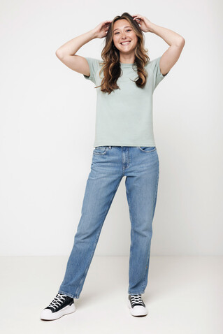 IQONIQ Bryce T-Shirt aus recycelter Baumwolle Iceberg green bedrucken, Art.-Nr. T9100.023.XL