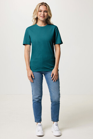 IQONIQ Bryce T-Shirt aus recycelter Baumwolle verdigris bedrucken, Art.-Nr. T9100.009.XXS