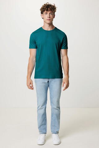 IQONIQ Bryce T-Shirt aus recycelter Baumwolle verdigris bedrucken, Art.-Nr. T9100.009.XXS
