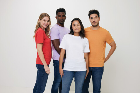 IQONIQ Bryce T-Shirt aus recycelter Baumwolle luscious red bedrucken, Art.-Nr. T9100.008.XS