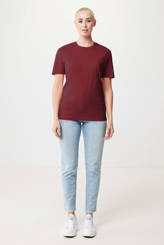 IQONIQ Bryce T-Shirt aus recycelter Baumwolle burgunderrot bedrucken, Art.-Nr. T9100.007.S