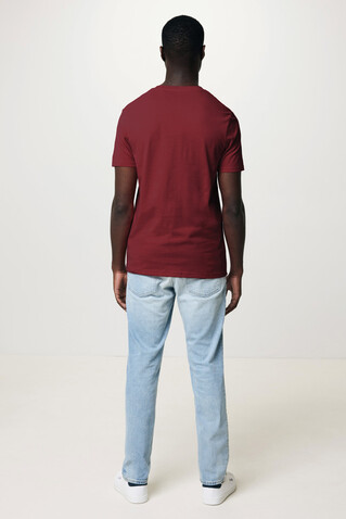 IQONIQ Bryce T-Shirt aus recycelter Baumwolle burgunderrot bedrucken, Art.-Nr. T9100.007.S