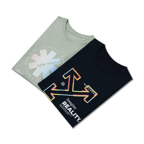 IQONIQ Bryce T-Shirt aus recycelter Baumwolle schwarz bedrucken, Art.-Nr. T9100.001.4XL